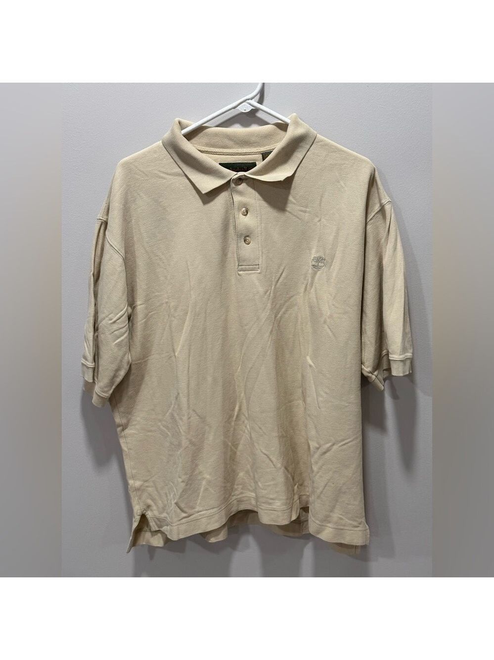 Timberland Men’s Cream Polo Size Large